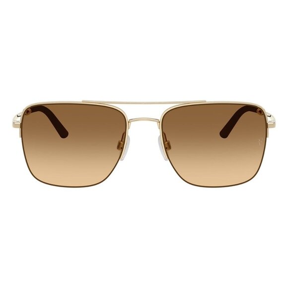 New OLIVER PEOPLES R-2 Gold Semi Rimless Aviator OV1343S 5035/13 Sunglasses Wome - Picture 3 of 8